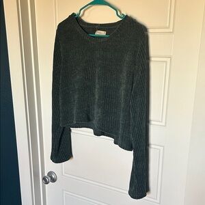Altar'd State Forest Green Crew Neck Sweater